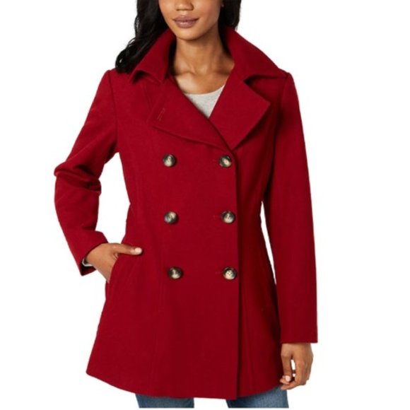 NEW Black Label Red Peacoat | Size M - Picture 1 of 13